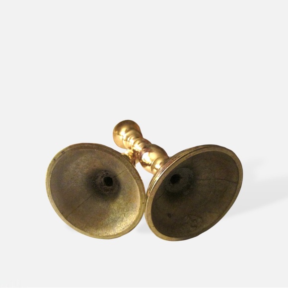 Vintage | Brass Candlesticks – Hollywood Regency Style - Picture 2 of 4